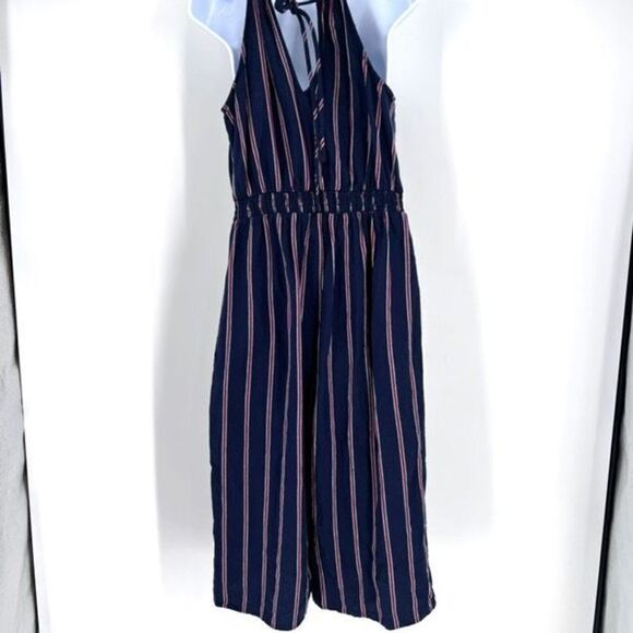 Universal Thread navy Striped Halter Jumpsuit Romper Size With Pockets Size medi - Picture 13 of 13